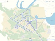 Město Pripjať - Pokrytí panoramatických snímků je zvýrazněné modře