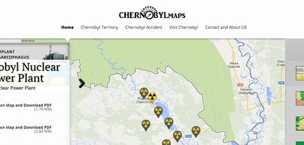 Podrobné mapy černobylské zóny